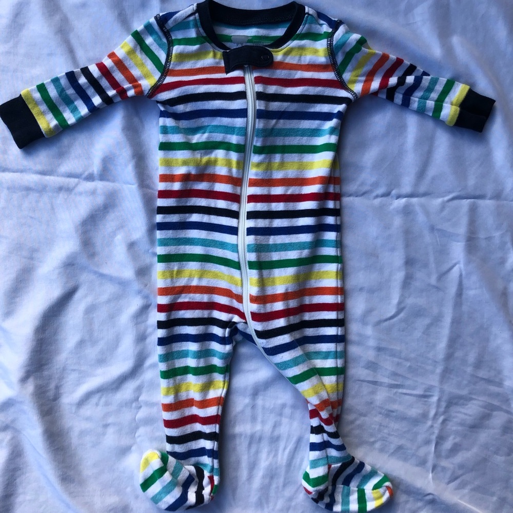 Primary Rainbow Zip Footie 3-6mo
